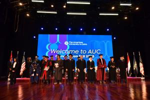 AUC leaders welcome the students for the new academic year 