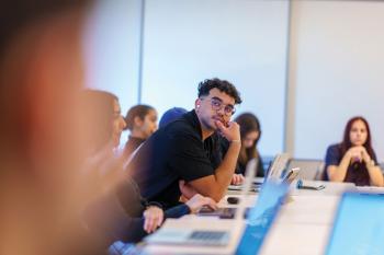 a boy in the classroom