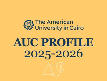 Text: The American University in Cairo. AUC Profile 2025-2026