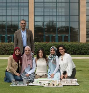professor and students