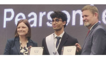 Khater accepting his award