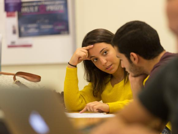 students studying