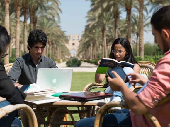 students in action