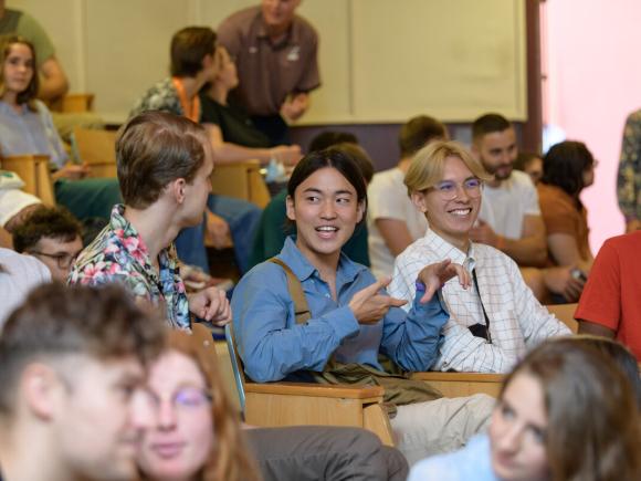 Students sitting in class