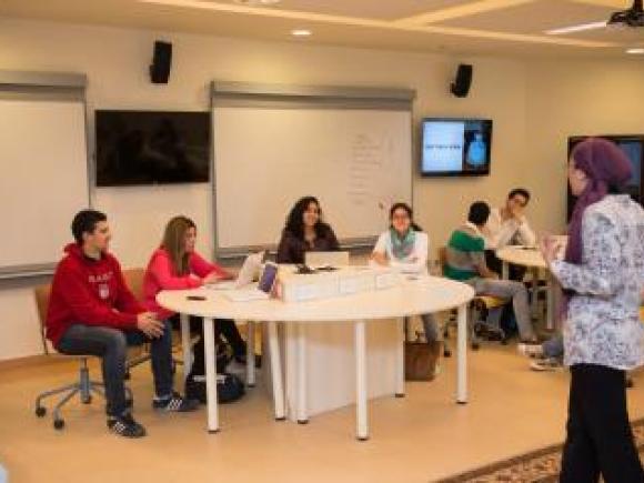 Students sitting in class