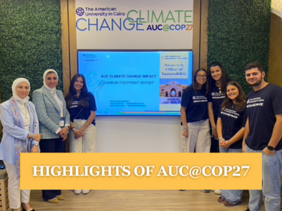 Highlights of AUC@COP27, Group photo, The American University in Cairo, Climate Change