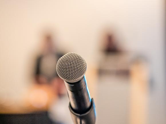 Microphone in a conference room