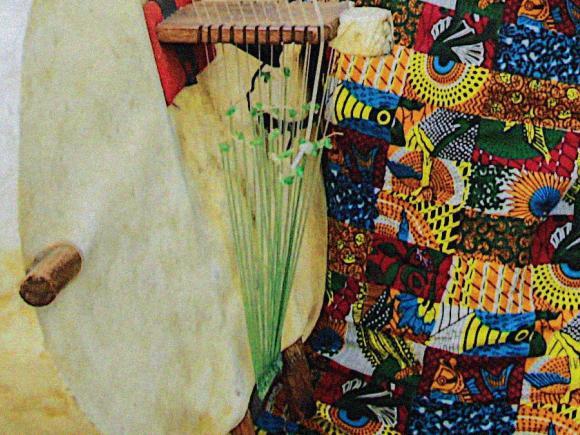 Colorful patched cloth