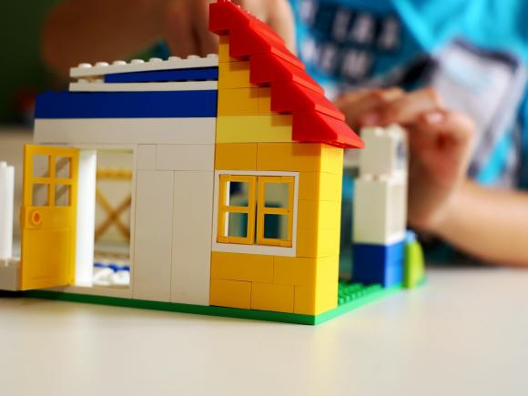 Colored lego house