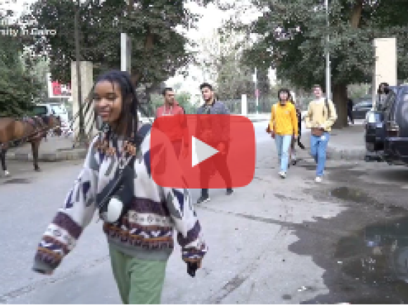 auc students at cairo museum