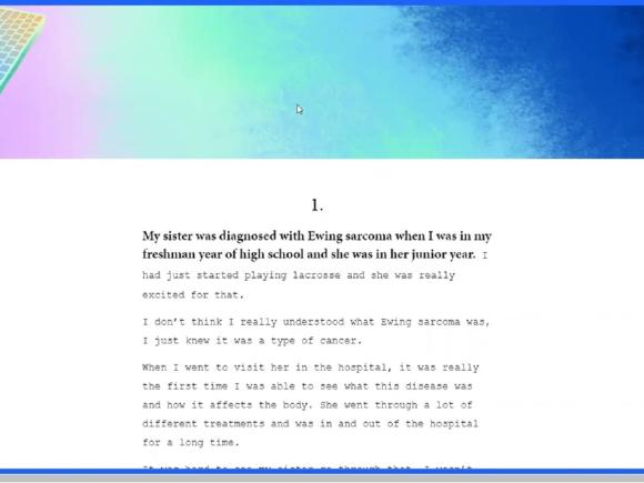 White screen with text