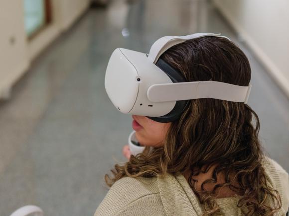 a girl wearing goggles