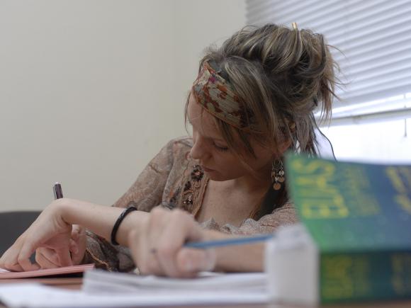 International Student writing
