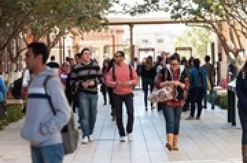 students in campus