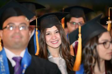 AUC graduate student during commencement