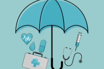 image with graphic design indicating health coverage