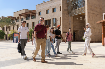 students on campus