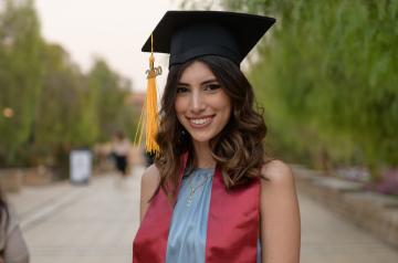 Girl with cap on
