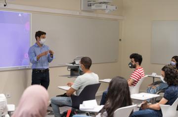 Students in a classroom
