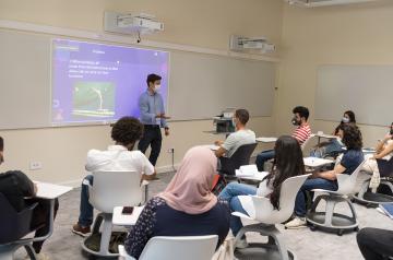 Teacher and students in class