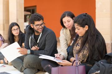 students studying
