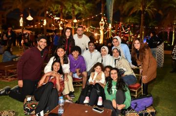 Group photo at the AUC community Ramadan sohour