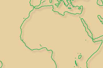 Green globe on beige background