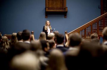 Lady giving a speech