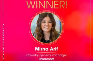 Global Leadership Award Winner, Mirna Arif, country general manager Microsoft