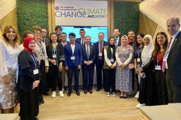 Group photo, The American University in Cairo, Climate Change, AUC@COP27