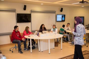 Students sitting in class