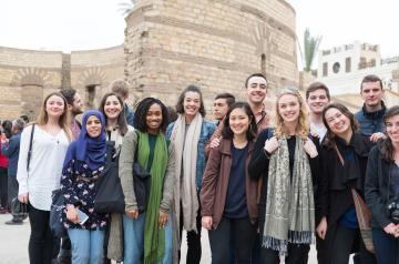 A group of international students