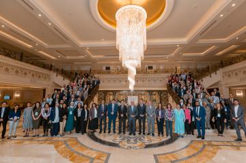 UCCD networking event with large group of people