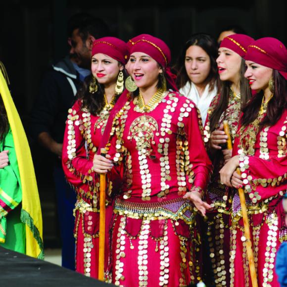 AUC international students in costume during international day