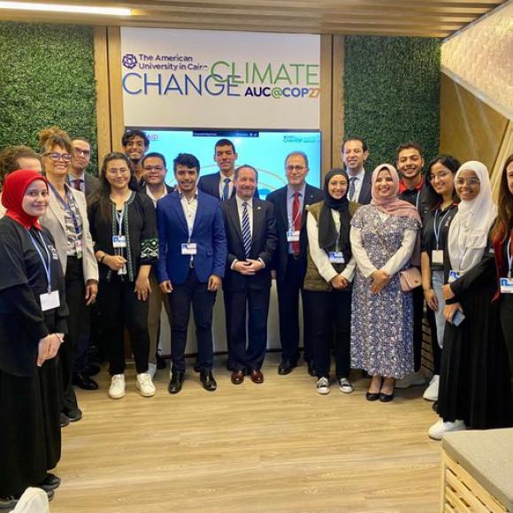 Group photo, The American University in Cairo, Climate Change, AUC@COP27