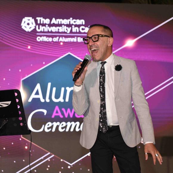 Photo of Harfoush Performing on Stage