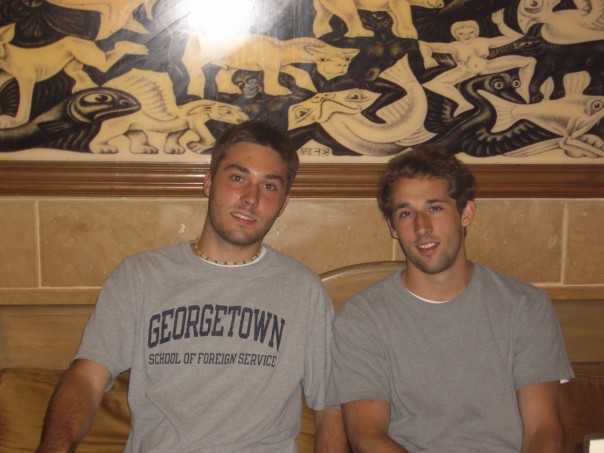 Trae Stephens at a restaurant in Zamalek during his time studying abroad at AUC