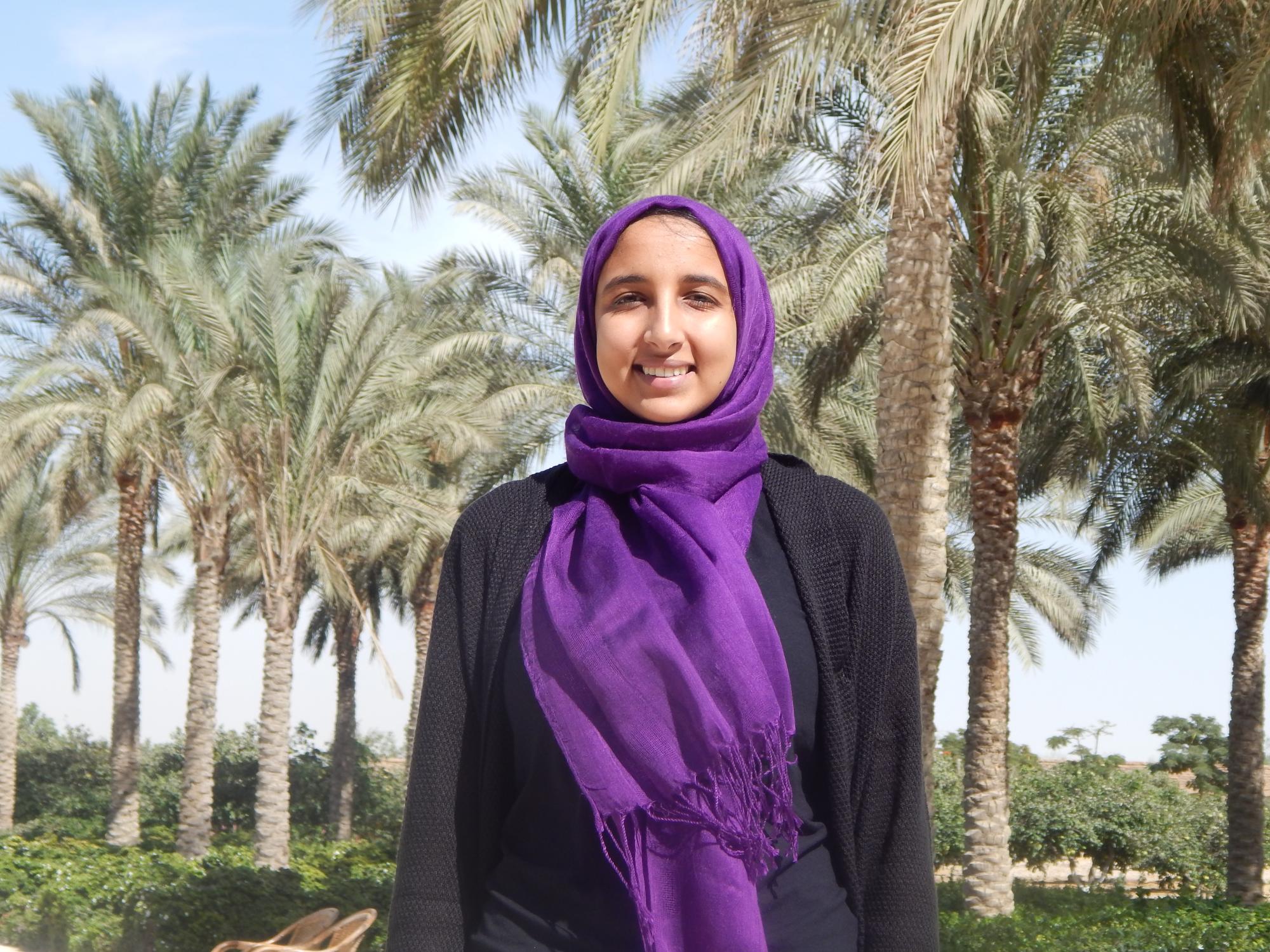 Zeina Mohamed Abdelgamid is a freshman majoring in mechanical engineering and another Al Ghurair STEM Scholar.